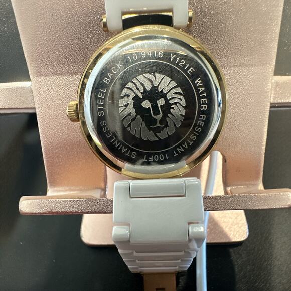 VTG Anne Klein Watch 10/9416 Y121E โ White Ceramic, Crystal Accents, MOP Face - Picture 8 of 8